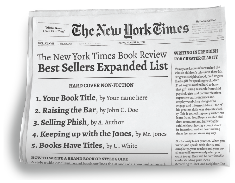 New York Times bestseller - Promote A Book